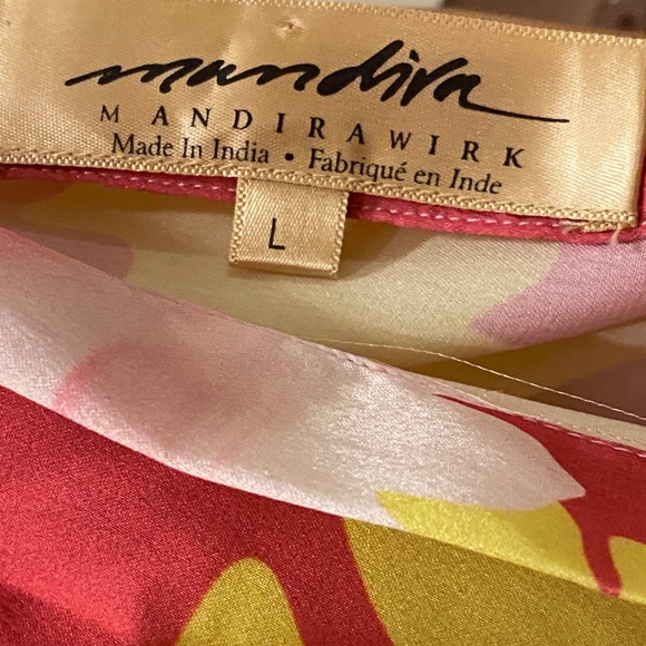 Anthropologie Mandira Wirk Vibrant Floral One Shoulder Gown Maxi Dress Size L - Picture 9 of 10